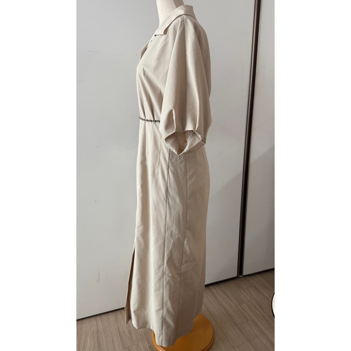 더아이잗컬렉션 셔츠형 롱 원피스  사이즈 44-55반  하객룩  상품이미지2