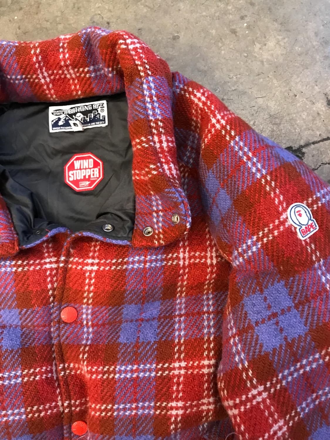 Bape Check Pattern Padded JK 상품이미지7