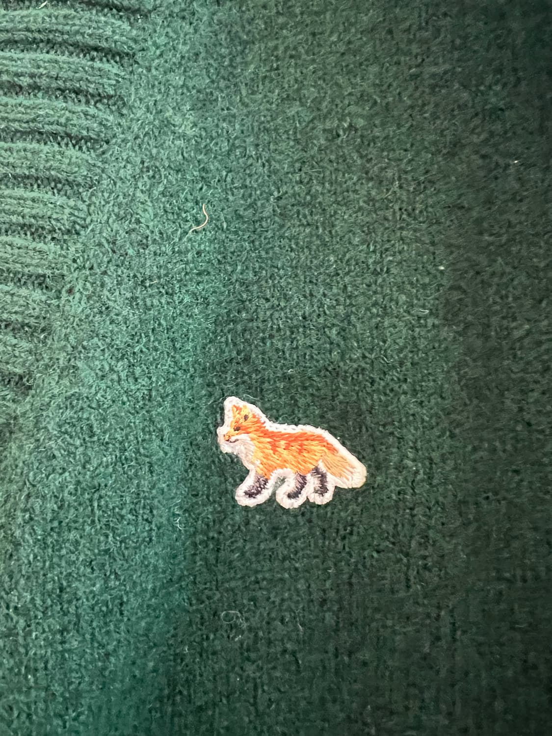 메종키츠네 베이비폭스 가디건 다크그린 상품이미지4