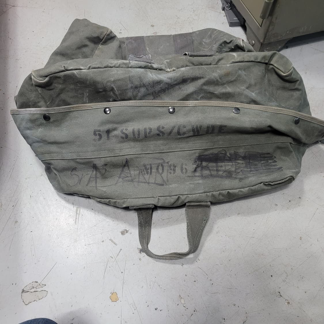 미 빈티지 캔버스 대형 공군 더플백 상품이미지5