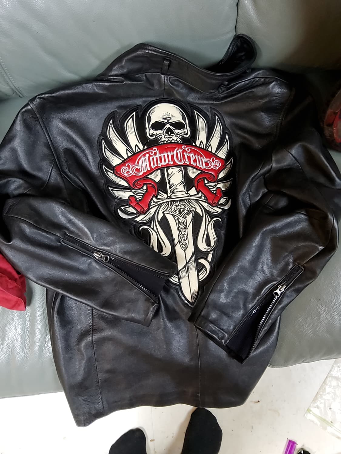 Original Crocodile 스컬 가죽자켓 95 m 상품이미지10