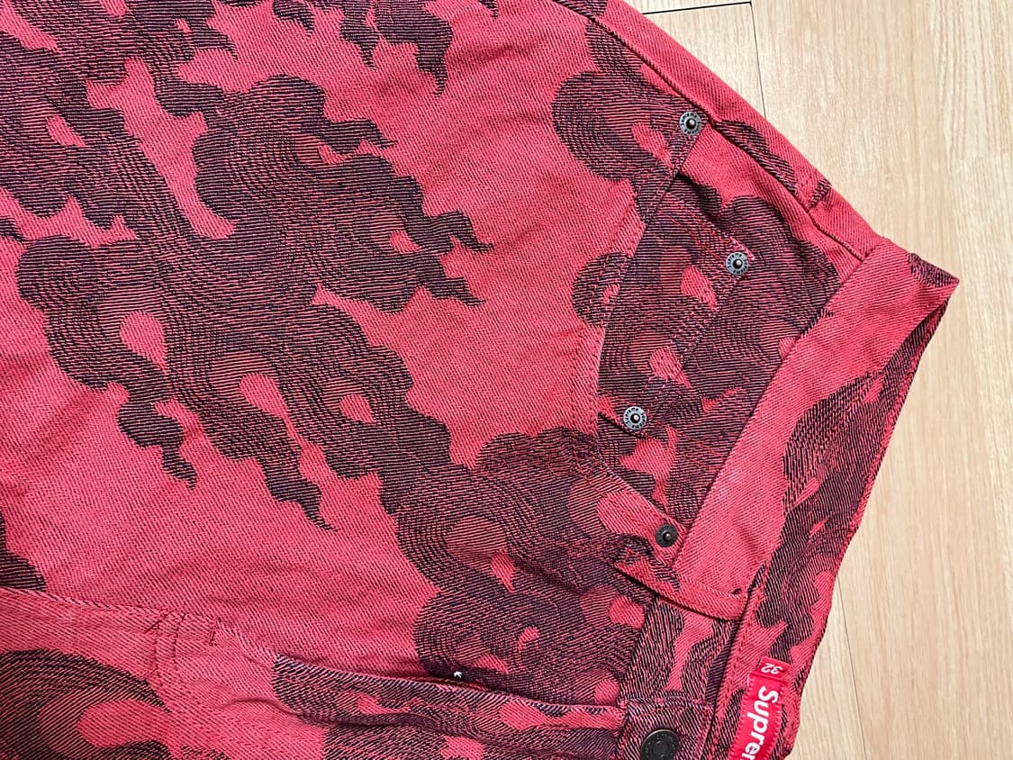 Supreme flames jacquard red 상품이미지2