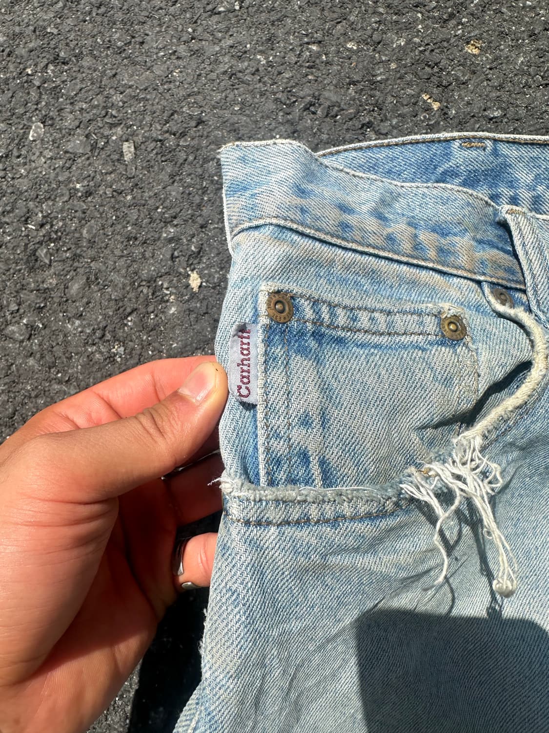 00’s Carhartt washed distressed denim  상품이미지7