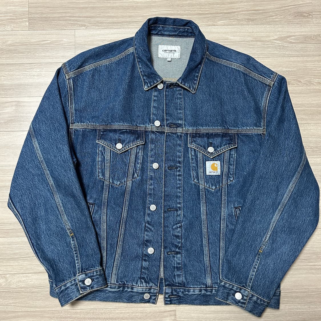 [L/라지] 칼하트WIP 헬스톤 데님자켓 청자켓 상품이미지1