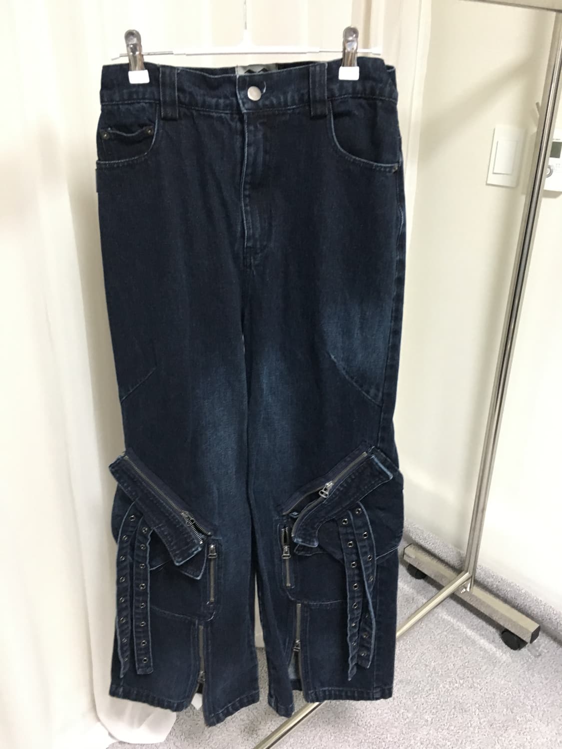 오일리솔트[디알리떼] 다크 블루 와이드 팬츠 상품이미지3