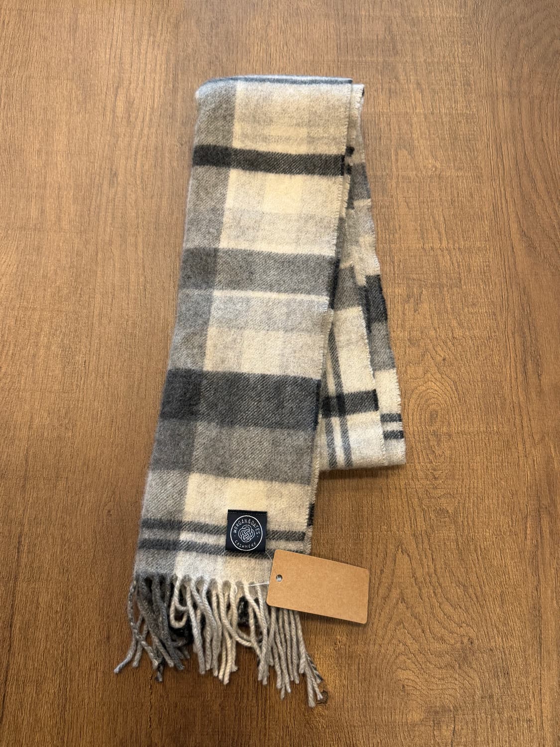 Morgan & Oates 빈티지 캐시미어 체크 머플러 (made UK) 상품이미지1