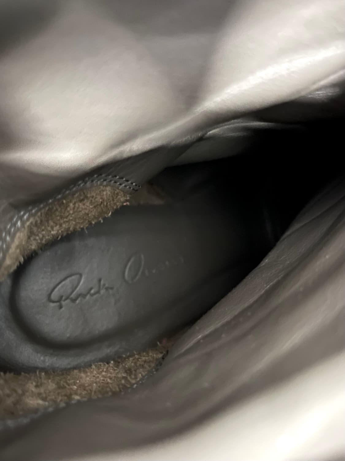 릭오웬스 2014FW 런웨이 디스트레스드 시어링 모터 부츠 상품이미지5