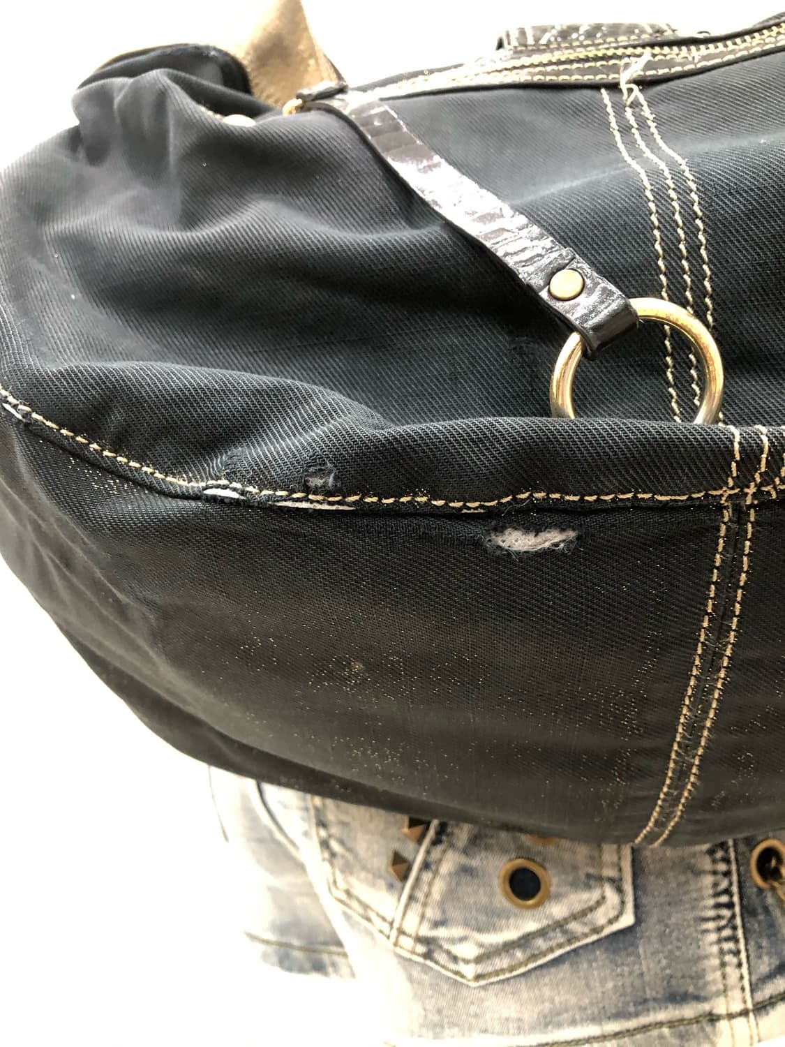 EGOIST glitter navy buckle shoulder bag 상품이미지7