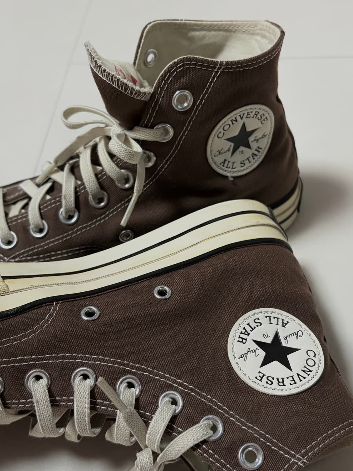 CONVERSE 컨버스 척 70 하이 초콜릿 브라운 (245 US6.5) 상품이미지2
