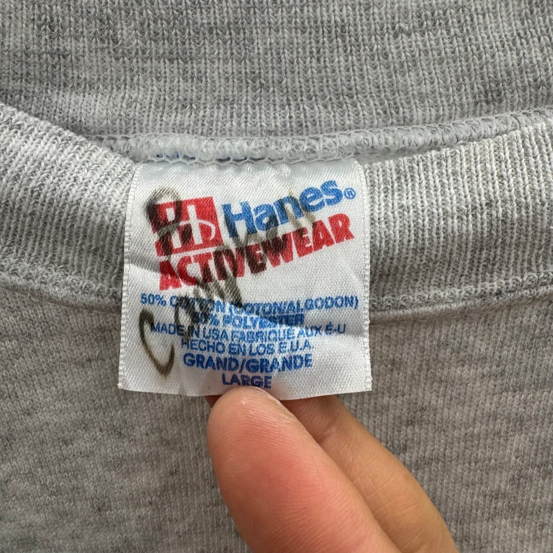 90s 헤인즈 스웻셔츠 맨투맨 made in USA (L)   상품이미지6