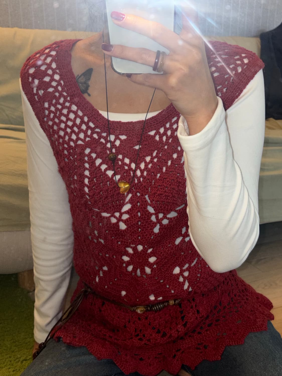 빈티지 뜨개 니트 베스트 상품이미지2