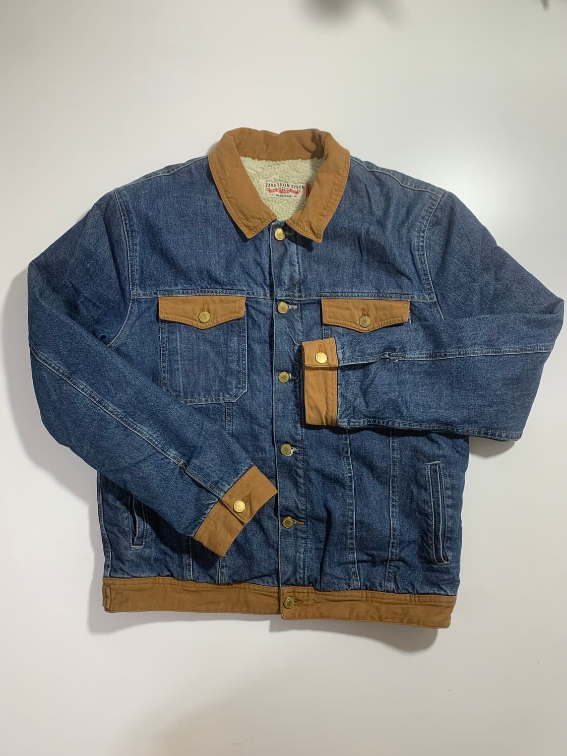 자라 데님 배색 안감 자켓 상품이미지3