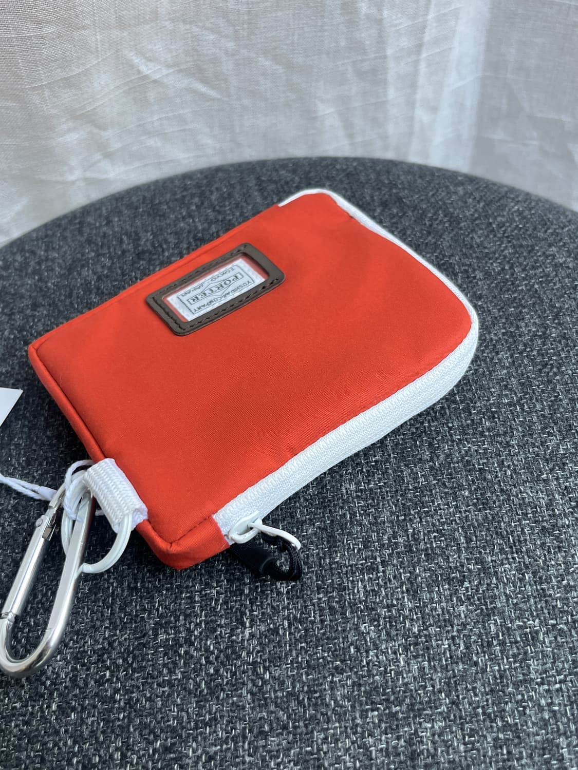 Porter 포터 화이트 트림 지갑 오렌지 상품이미지4