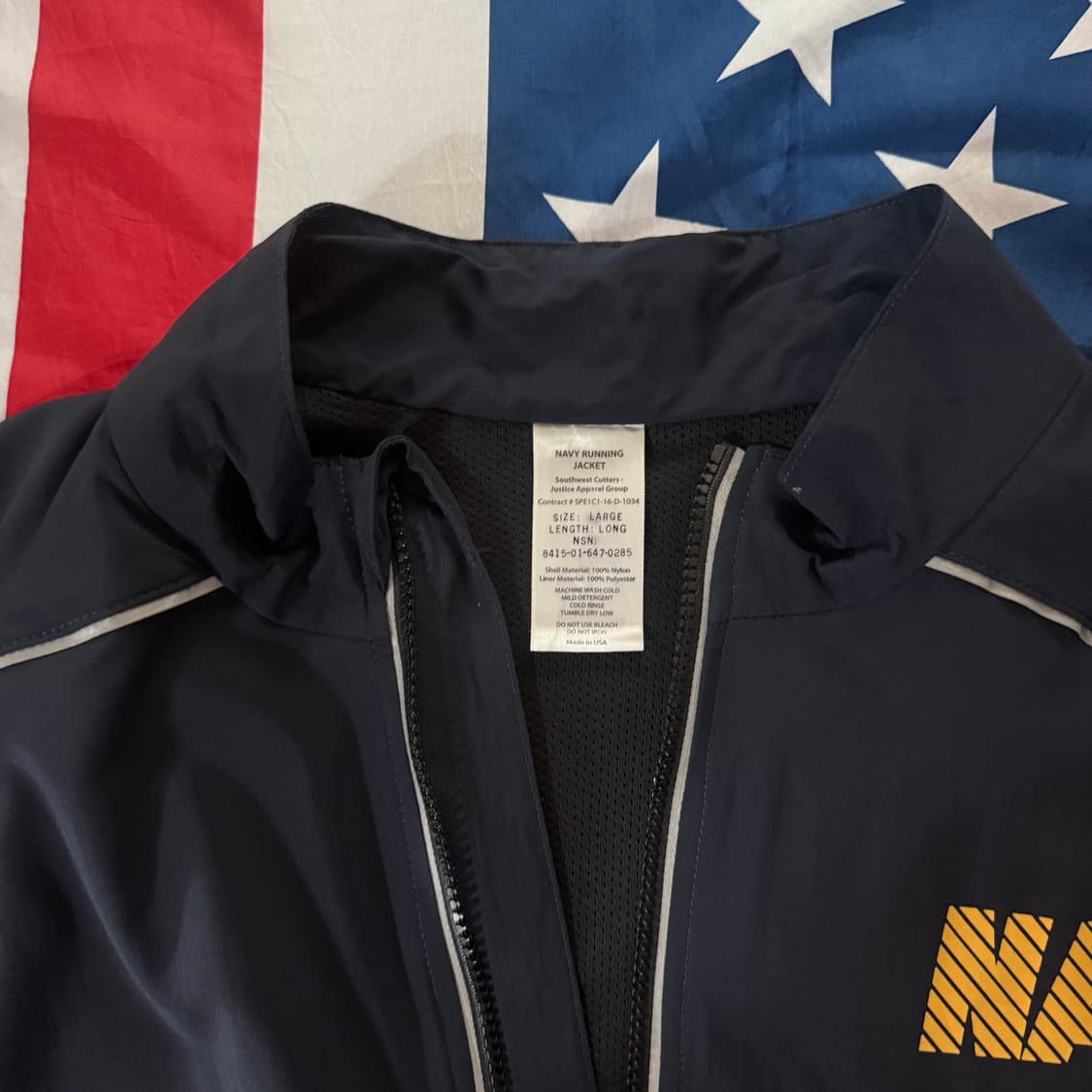 [L] 밀리터리 미 해군 NAVY 바람막이 러닝 자켓 -3 상품이미지4