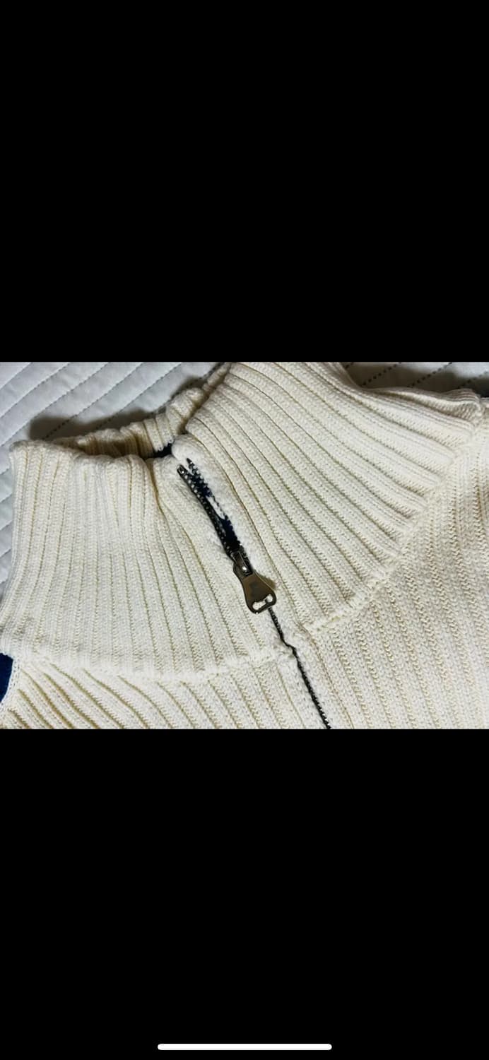 레스트앤레크레이션 RR 하프 집업 크롭 니트 아이보리 상품이미지4