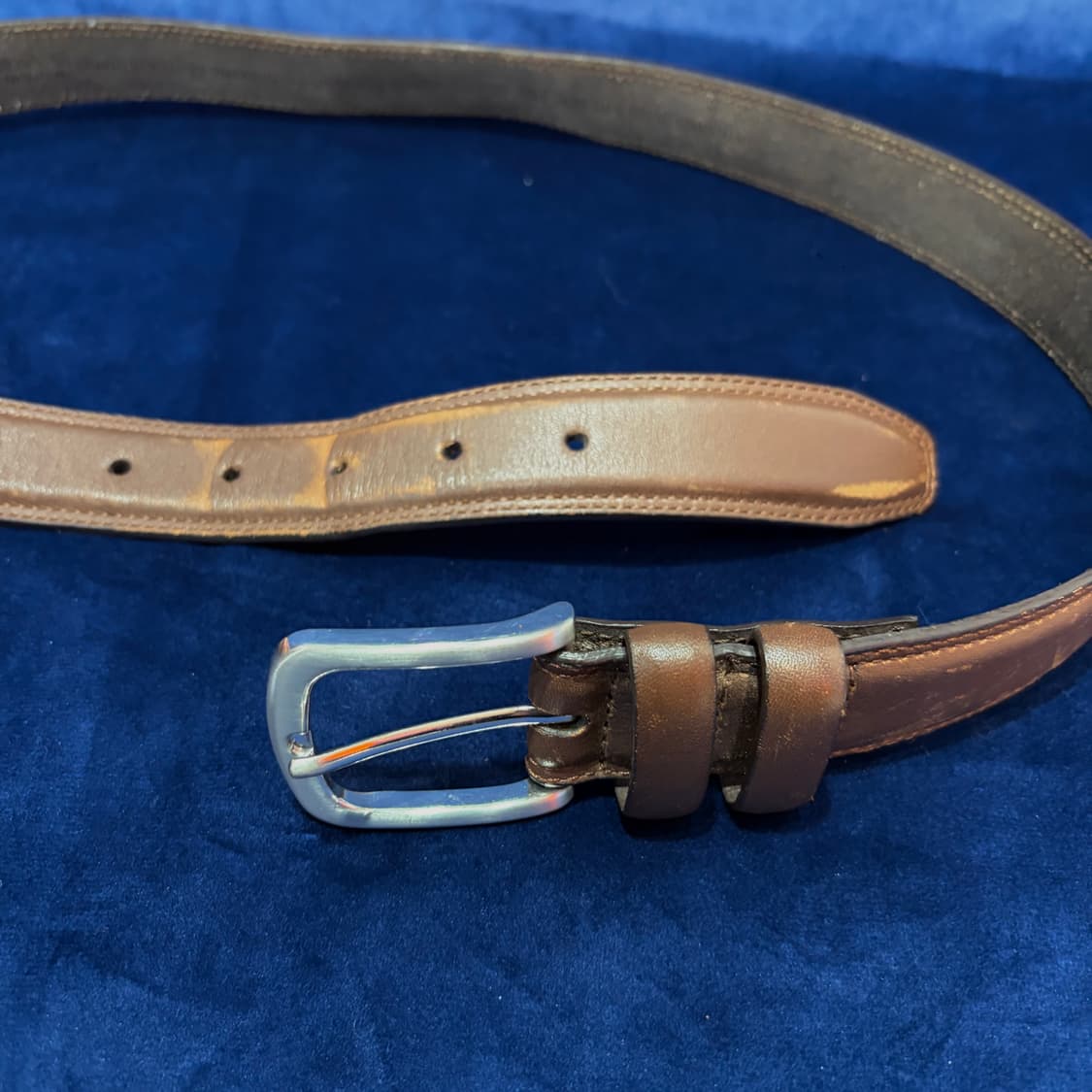 풀그레인 리얼 레더 브라운 벨트 상품이미지3