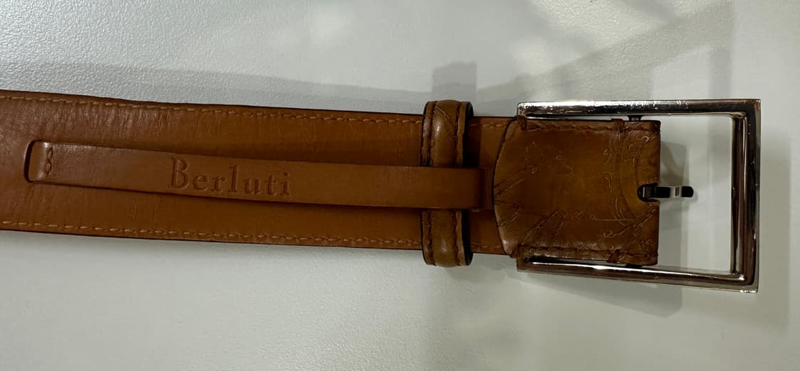 벨루티 켈리그라프 베네치아 클래식 카프 레더 벨트 100 상품이미지4