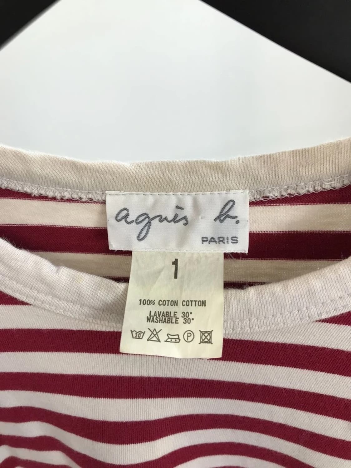 Agnes b Paris Striped Long Sleeve 상품이미지7