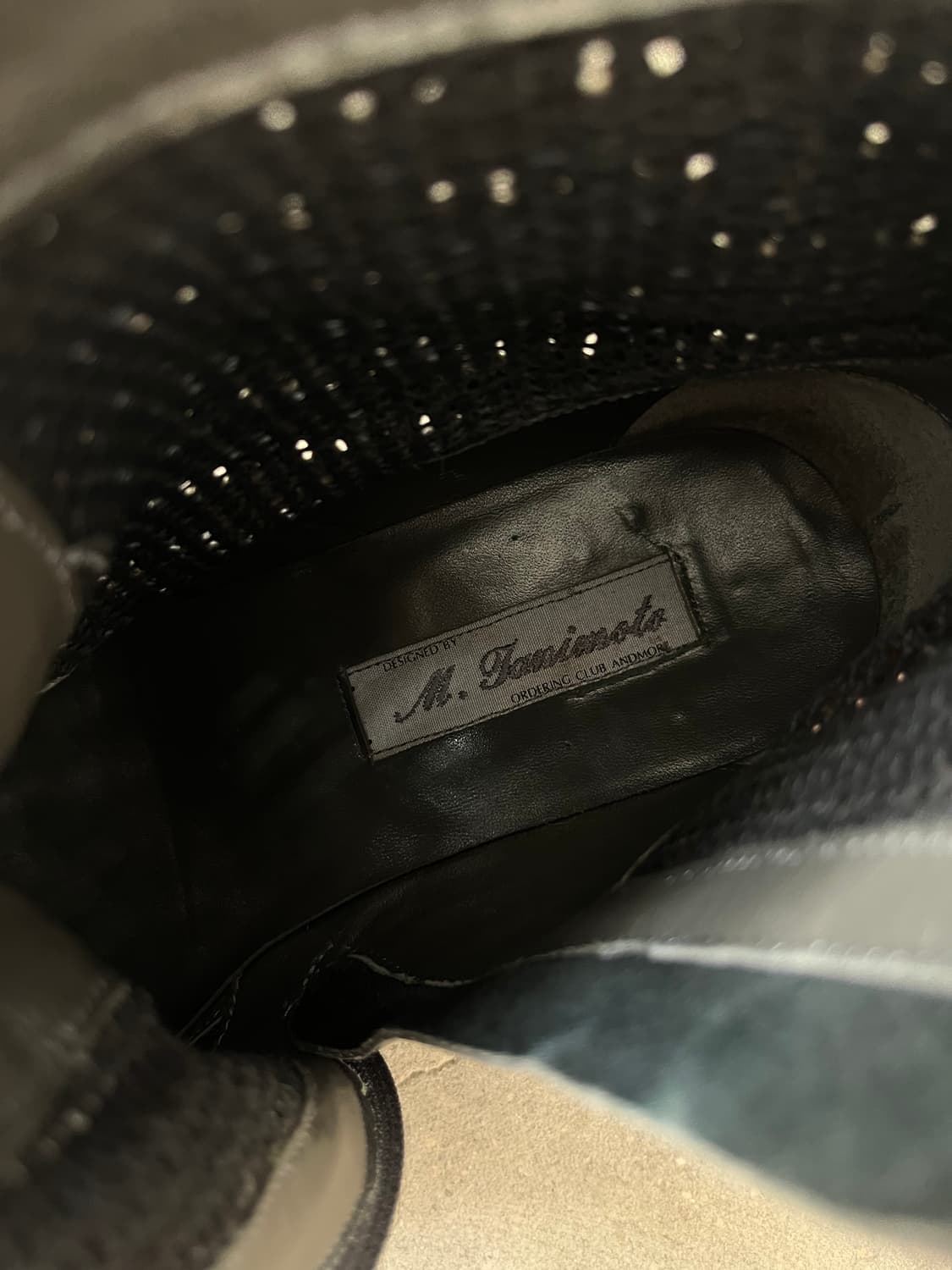 Vintage 위빙텍스쳐 레더 앵클부츠 상품이미지7