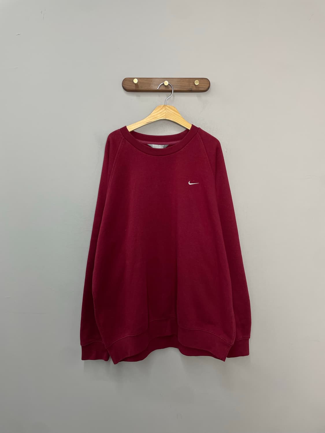 나이키 로고 레드 맨투맨 H2376 상품이미지2