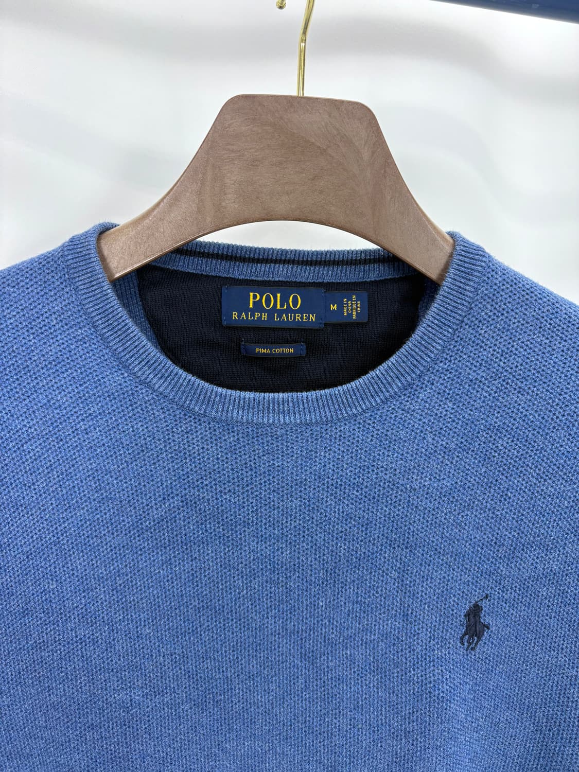 [M]폴로 블루 라운드 니트 CK9800 상품이미지6