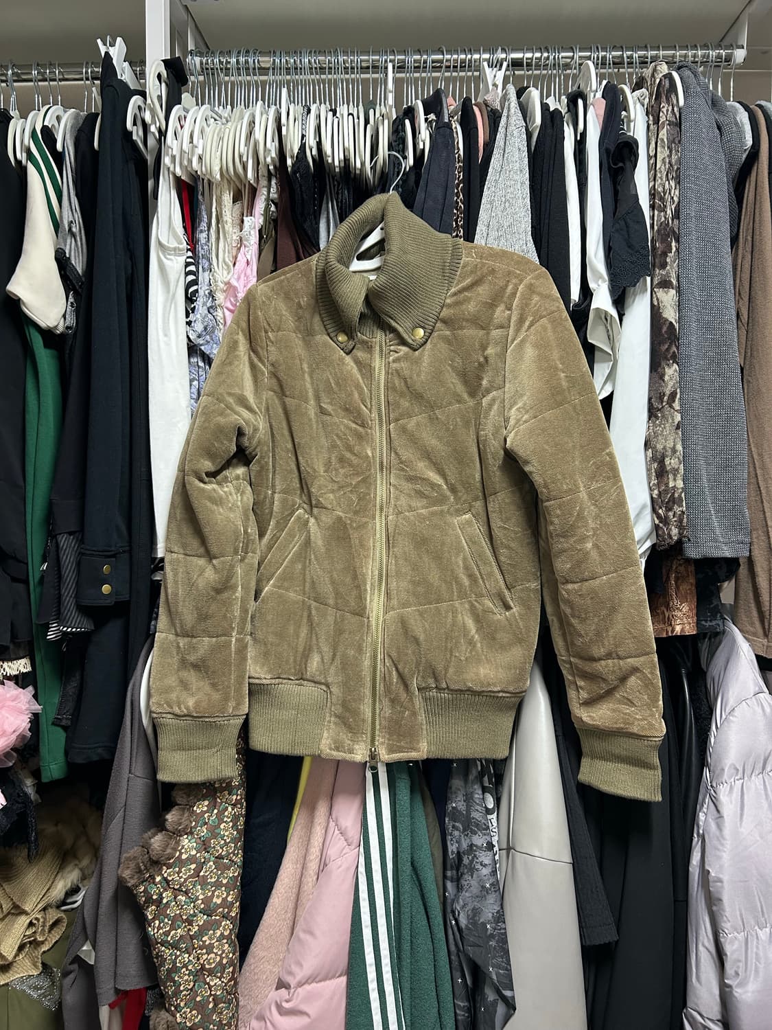 Y2K 스웨이드 니트자켓 상품이미지1