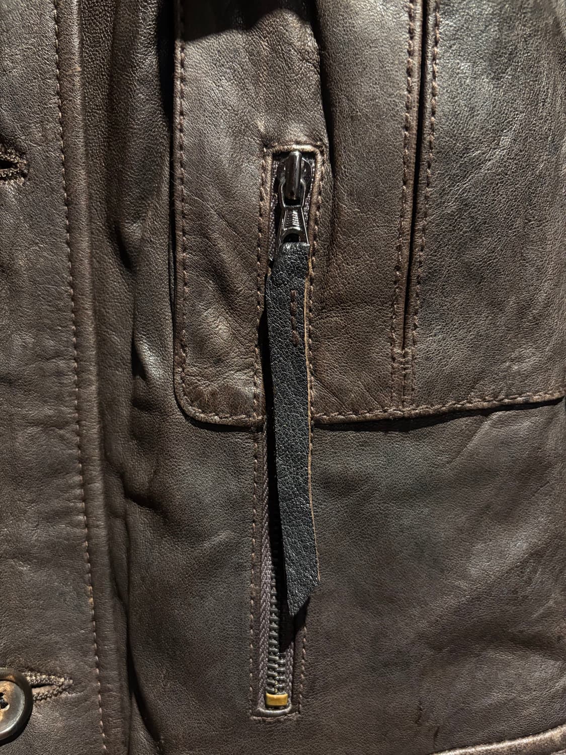 Biker pocket leather jacket / 바이커 레더 자켓 상품이미지5