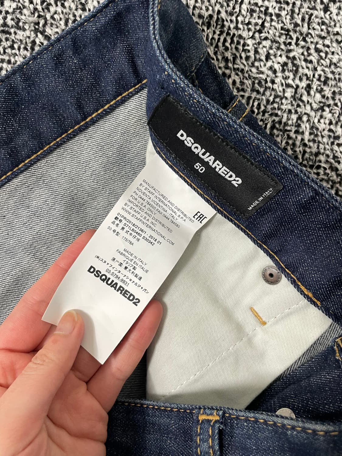  빈티지9. Dsquared2 디스퀘어드2 워싱 진청 데님 팬츠 청바지 상품이미지4