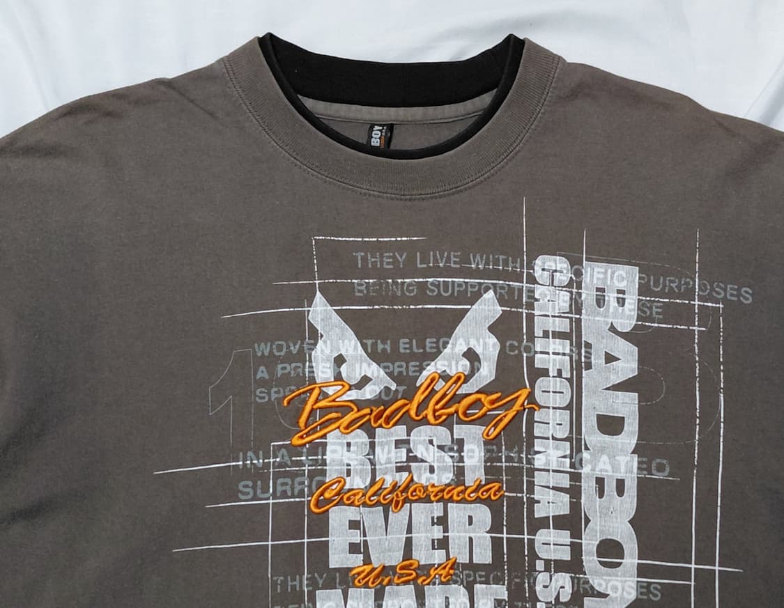 [2L] 빈티지 배드보이(BAD BOY) 레이어드 로고 롱슬리브 상품이미지2