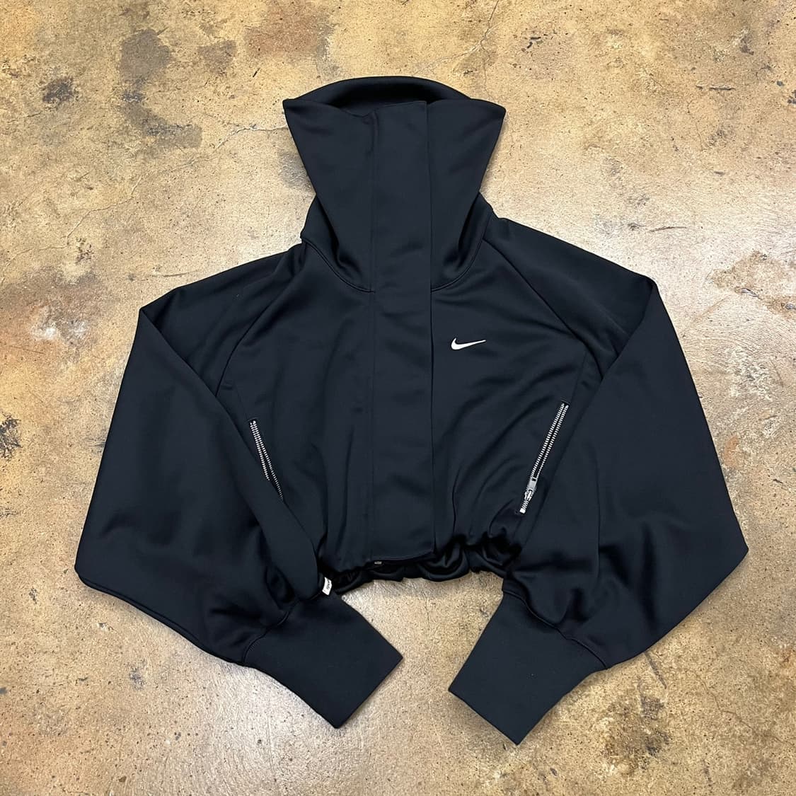 [정품/S] 나이키 NSW 오버사이즈 크롭 트랙 자켓 블랙 b17 상품이미지2