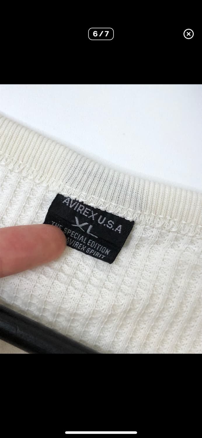Avriex 아비렉스 레터링 와플 롱슬리브 상품이미지6