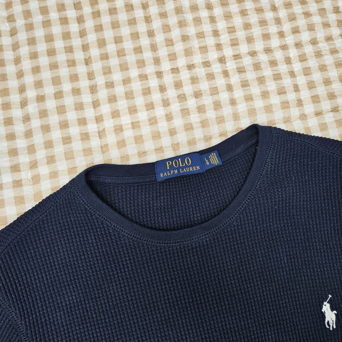 폴로 랄프로렌 와플 슬리브 면티 남자100 상품이미지2