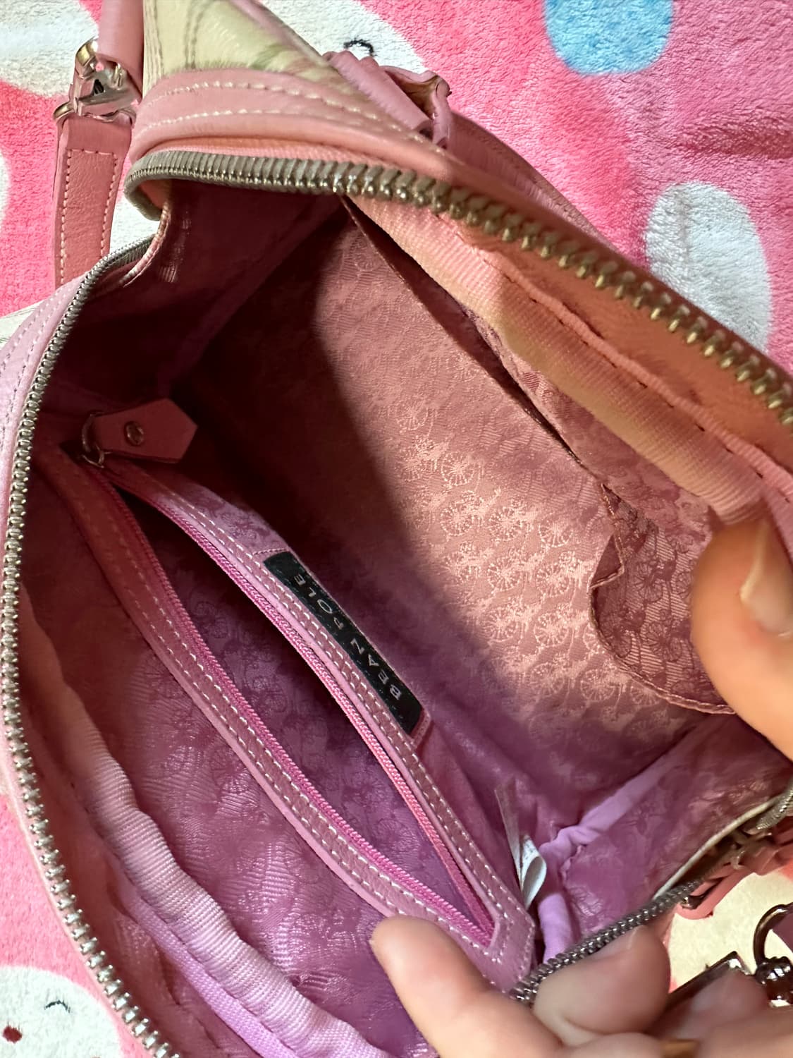 빈폴 핑크 체크 크로스백 빈폴가방 빈폴백 y2k 상품이미지4