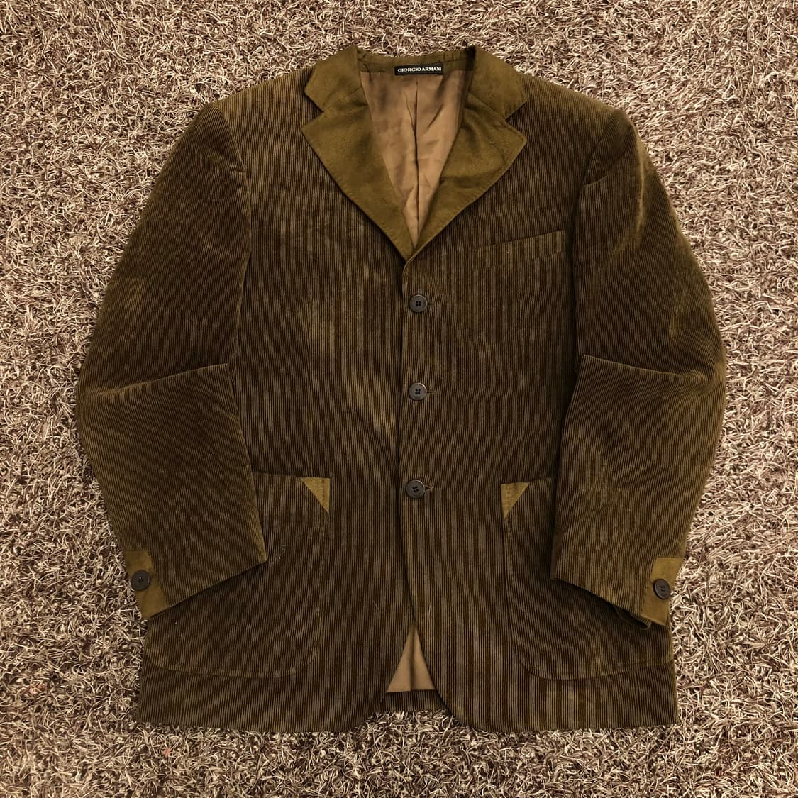 조르지오 아르마니 코듀로이 브라운 블레이저 자켓 상품이미지1