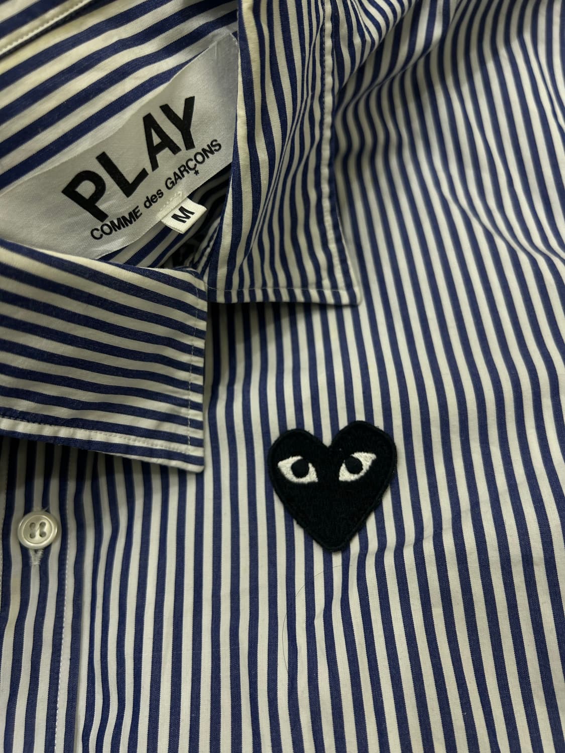 [M]꼼데가르송 블랙와펜 스트라이프 셔츠/화이트블루/Az-B008 상품이미지5