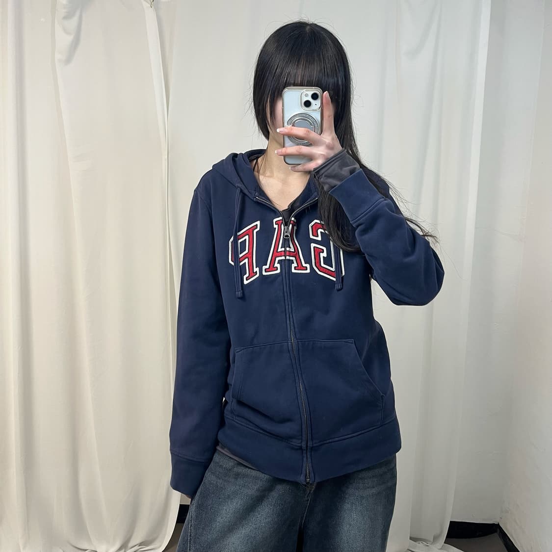 Gap navy zip-up hoodie 상품이미지1
