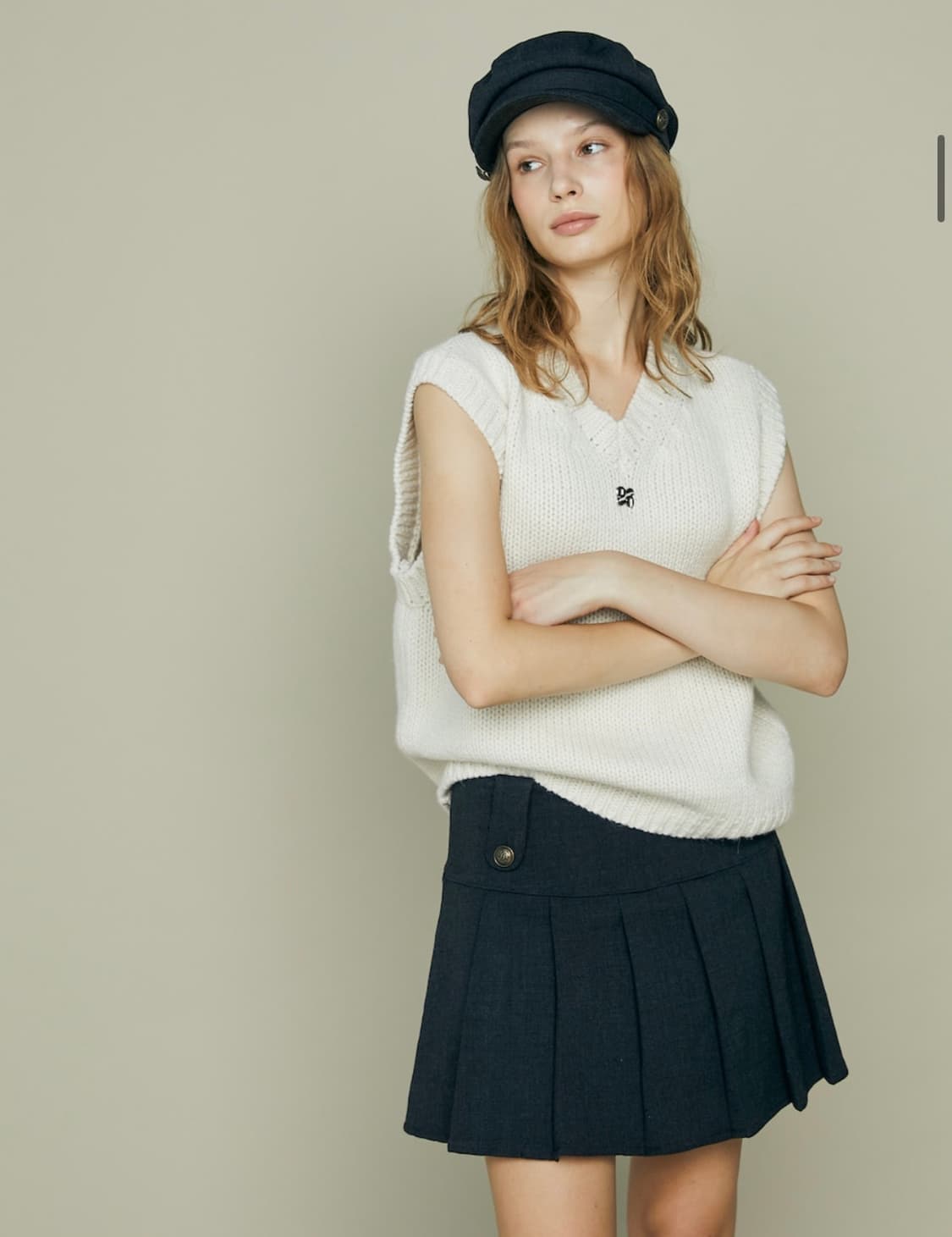 글로니 glowny nour wook skirt 울 플리츠 스커트 상품이미지3