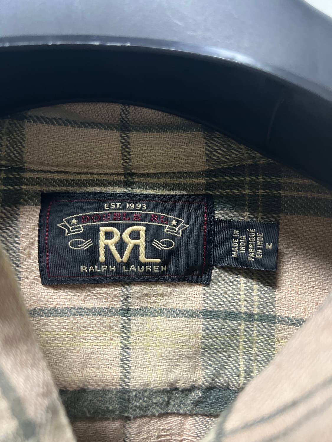 택포17) RRL 더블알엘 플래드 트윌 플란넬 워크셔츠 M 상품이미지3