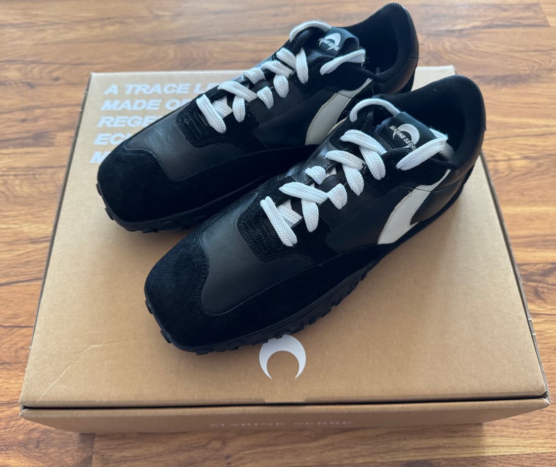 (43) 마린세르 스웨이드 레더 MS 라이즈 블랙 스니커 상품이미지2