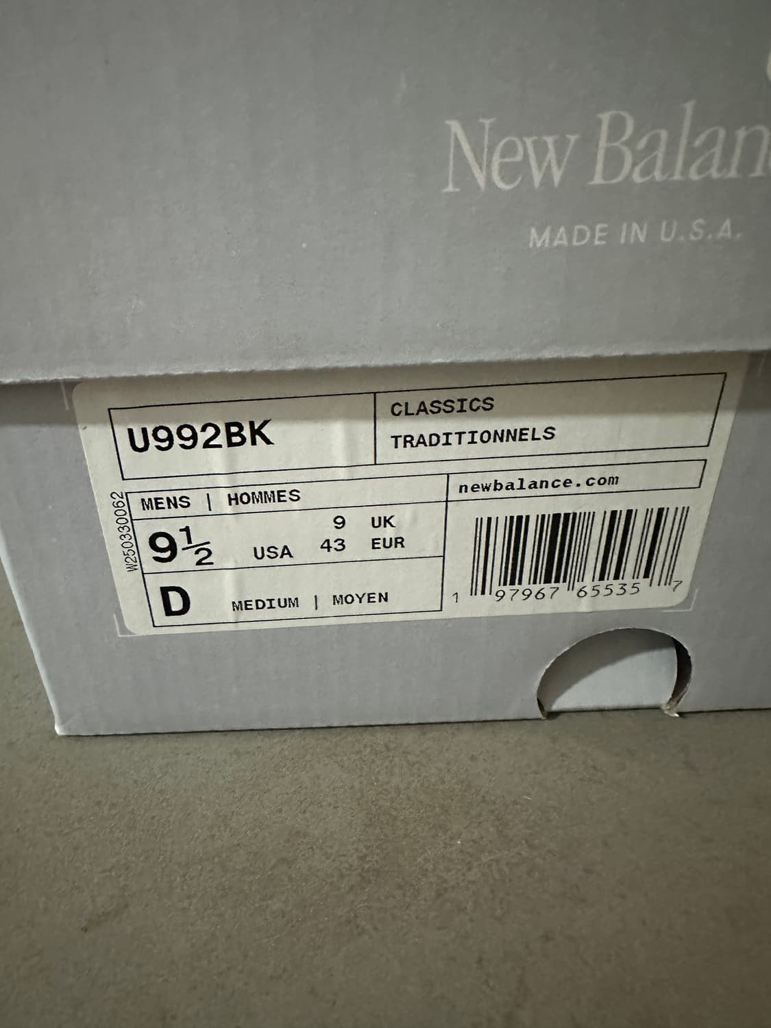 뉴발 992 코어블랙 275 상품이미지1