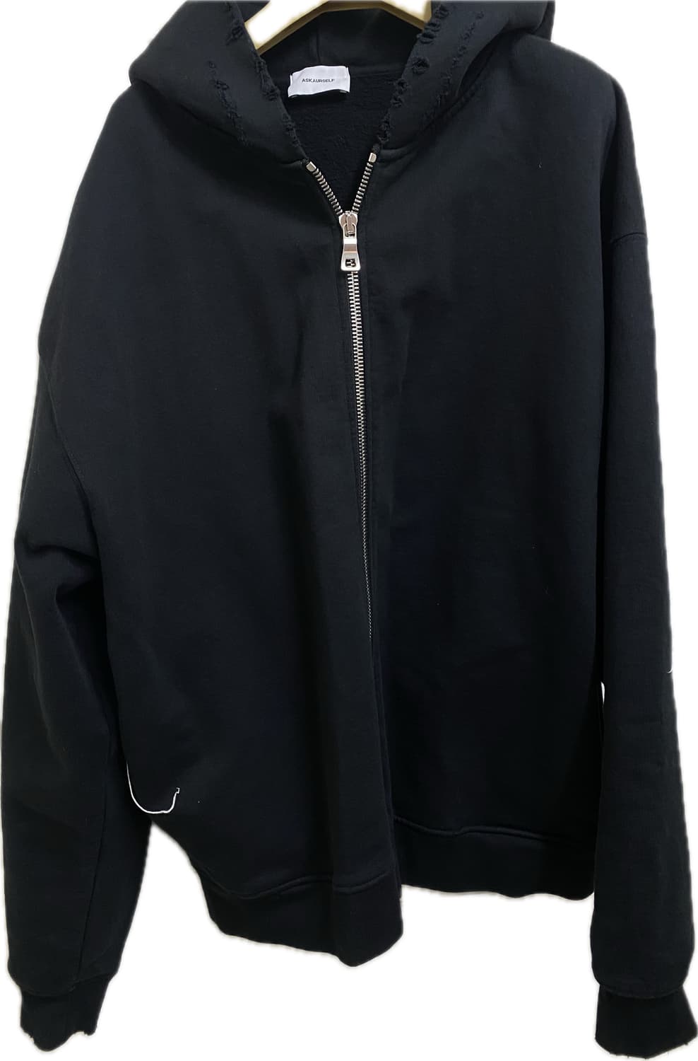 [L] Askyurself 십자 패치 집업 후드 상품이미지2