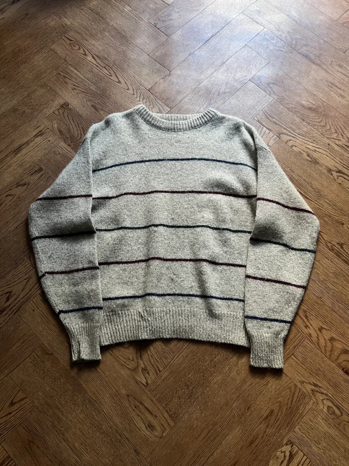 [L]80's 에디바우어 Made in USA 스트라이프 니트 상품이미지1