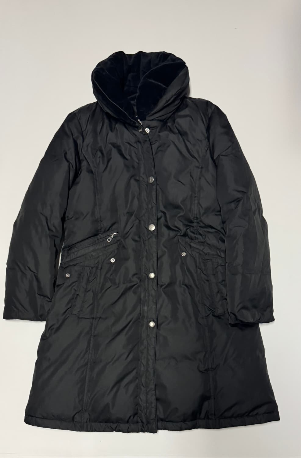 여성 DKNY 디케이앤와이 다운 롱 패딩 블랙 M 상품이미지2