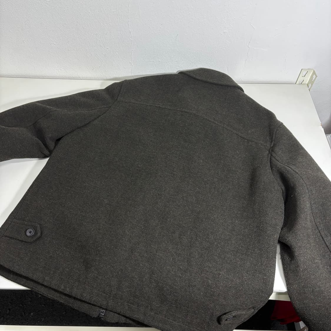 L 유니클로 딥브라운 카라넥 울자켓 상품이미지3