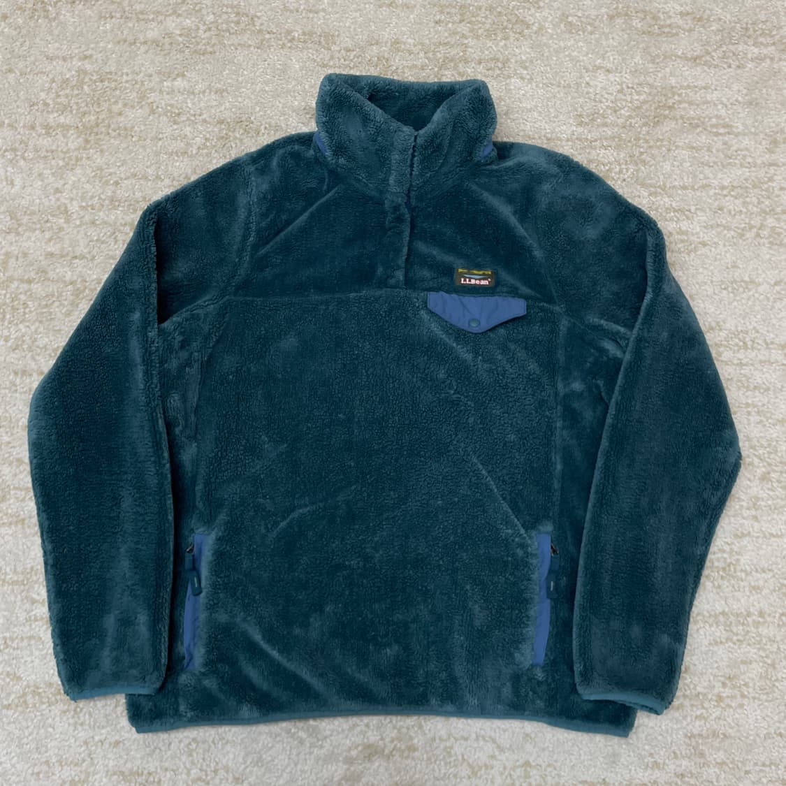 우먼L] 00s L.L.Bean 플리스 스냅 하프집업 후리스 아노락 자켓 상품이미지1