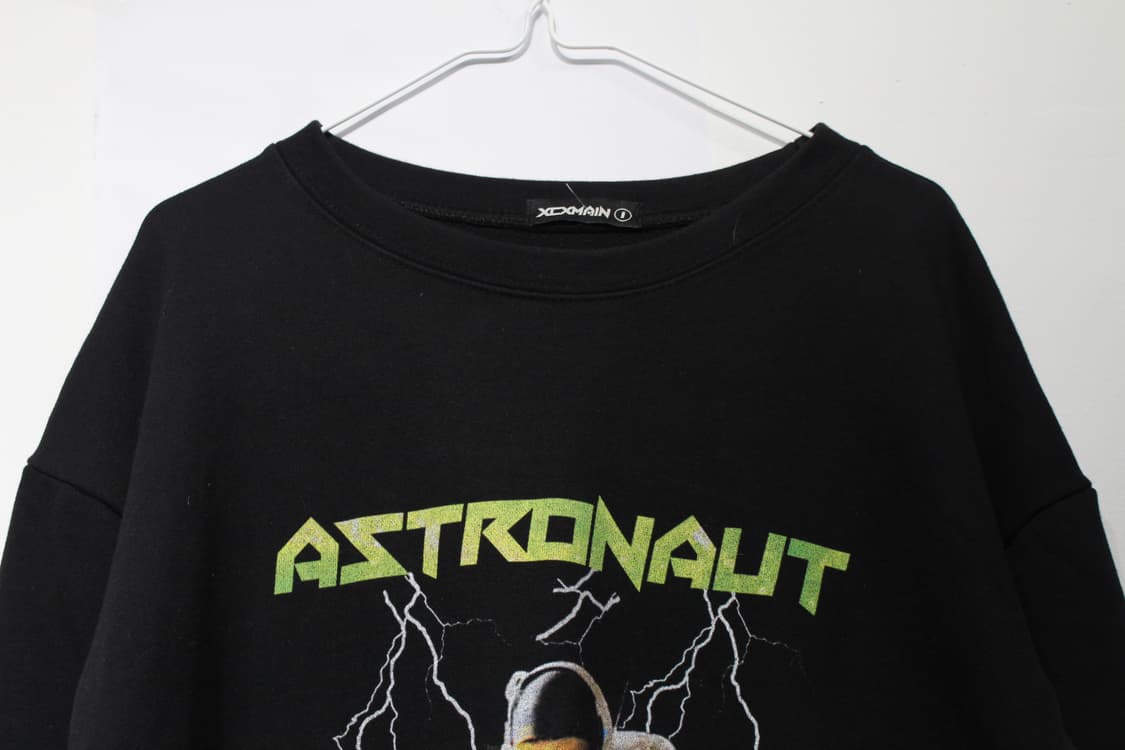 255. ASTRONAUT 프린팅 블랙 맨투맨 상품이미지2