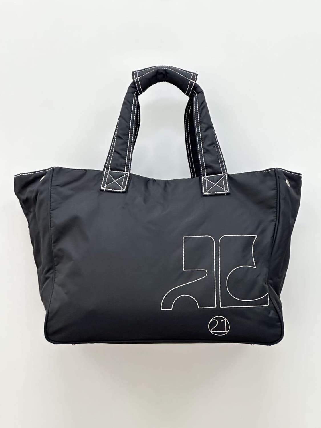 courreges / 꾸레쥬 스티치 빅 로고 숄더백 상품이미지3