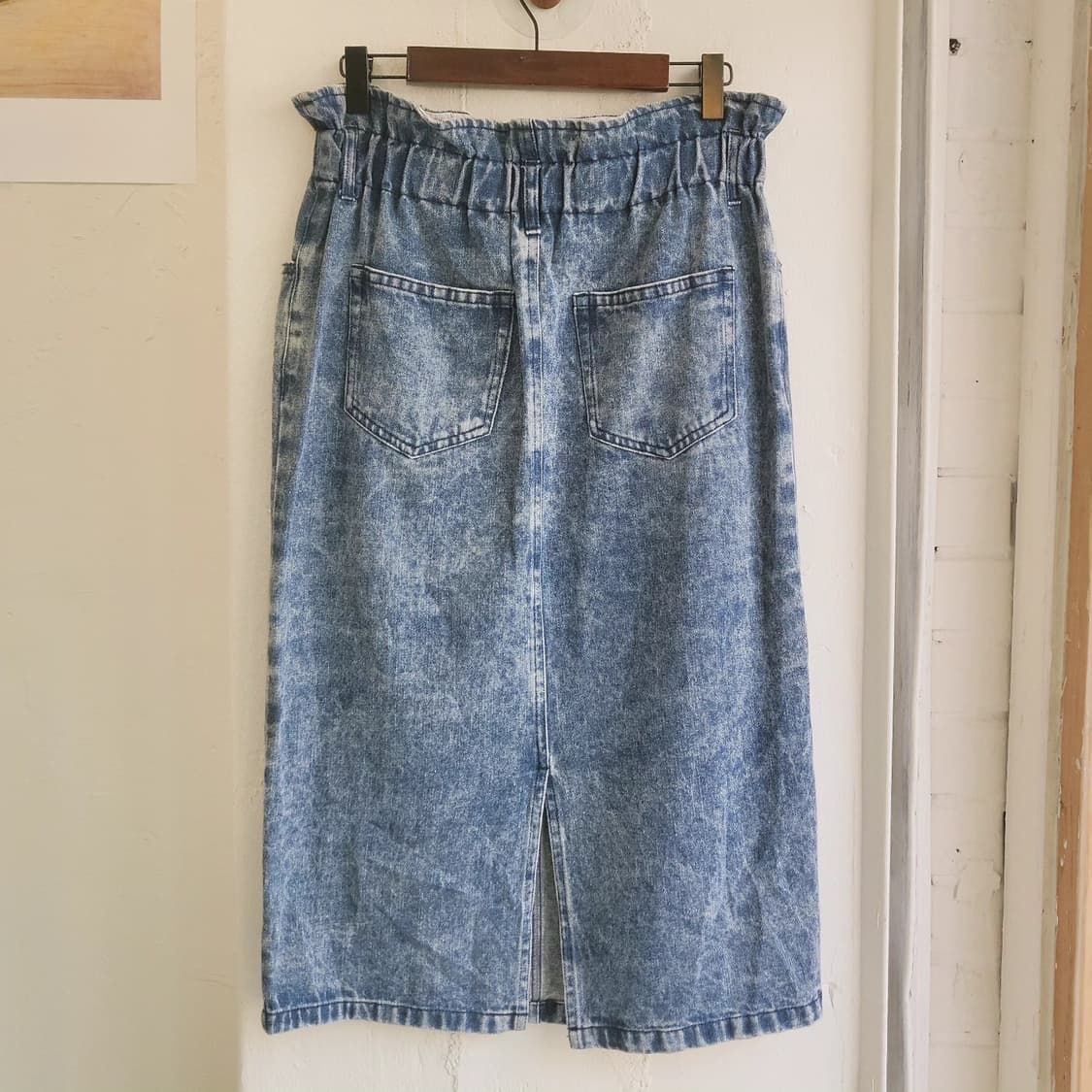 애시드워시 빈티지 밴딩 데님스커트 상품이미지5