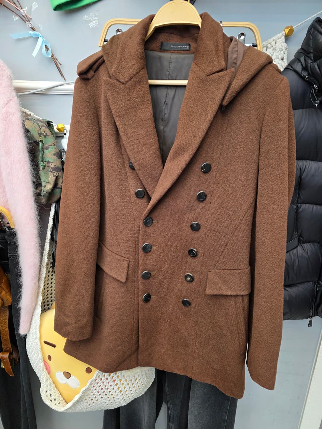 솔리드옴므 우영미 더블 후드 코트 M 상품이미지3