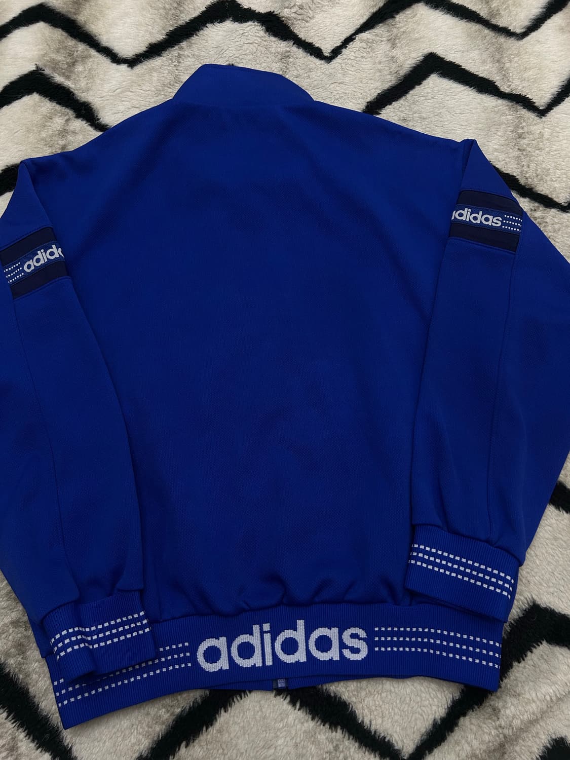 [L]90s 아디다스 데상트 올드스쿨 트랙탑 져지/블루 상품이미지3